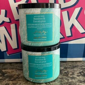 Bath & Body Works Bamboo & Eucalyptus 3-Wick candles